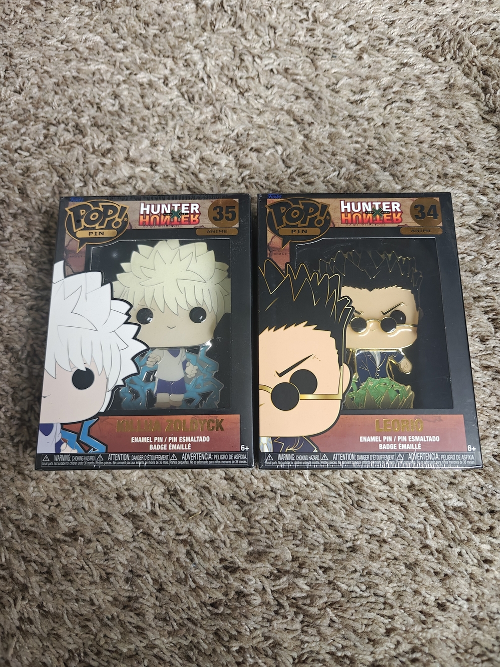 Funko Pin Hunter x Hunter Killua & Leorio Enamel Pin Set - Black, White, Gold